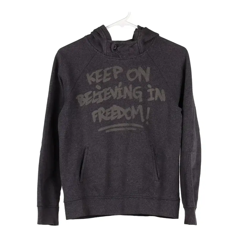 Benetton Hoodie - XS Grey Cotton Blend