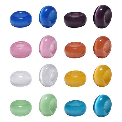 32 Pcs 14mm Cat Eye European Beads
