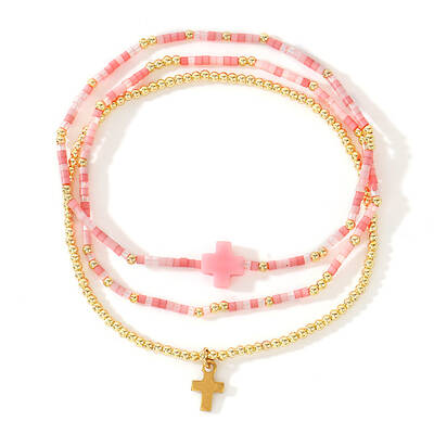 Minimalist Glass Seed Beads Stretch Bracelet Sets