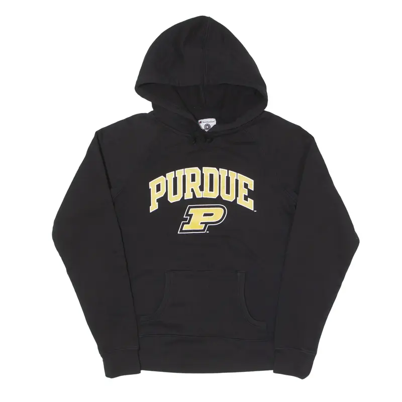 CHAMPION Purdue USA Hoodie Black Pullover Womens M