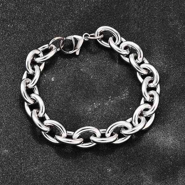 304 Stainless Steel Cable Chain Bracelets for Women