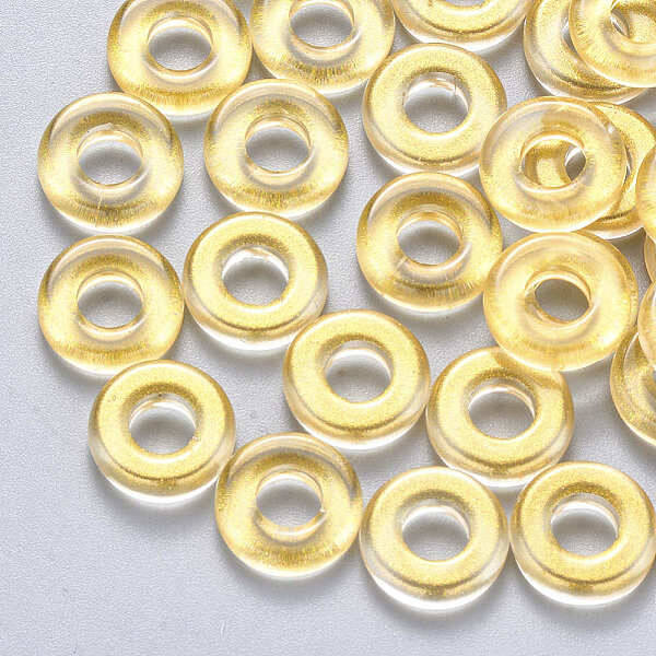 Transparent Spray Painted Glass Beads
