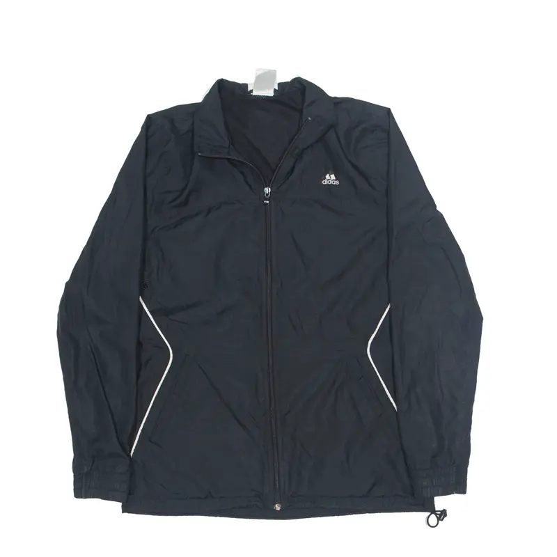 ADIDAS Mesh Lined Track Jacket Black Womens UK 14