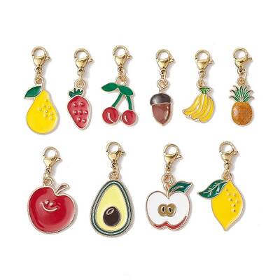 Fruit Alloy Enamel Pendant Decoration