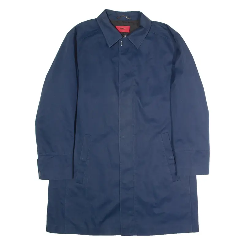 HUGO Makati Mens Trench Coat Blue XL