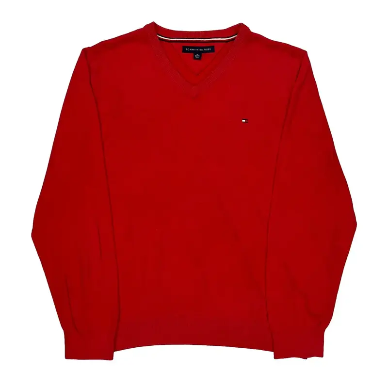 Tommy Hilfiger Jumper - XL Red Cotton