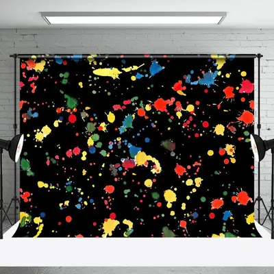 Red Yellow Blue Black Graffiti Wall Photo Backdrop - Aperturee
