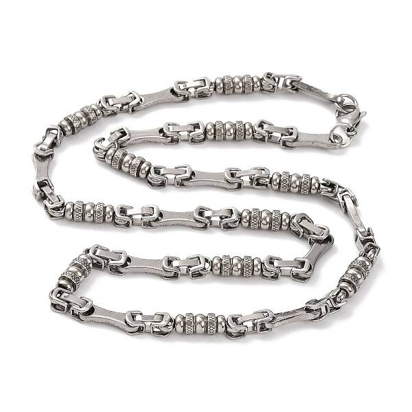 201 Stainless Steel Column Link Chain Necklace