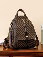 Fashionable PU Leather Backpack, Casual Versatile Zipper Backpack for Women & Girls, Trendy All-match Commuting Bag for Daily...