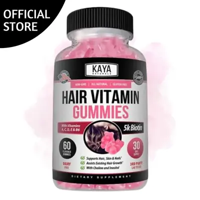 Kaya Naturals Hair Growth Gummies - Women's Hair Growth Support Supplement Biotin 5000mcg Vitamins for Healthy Hair, Skin, an...