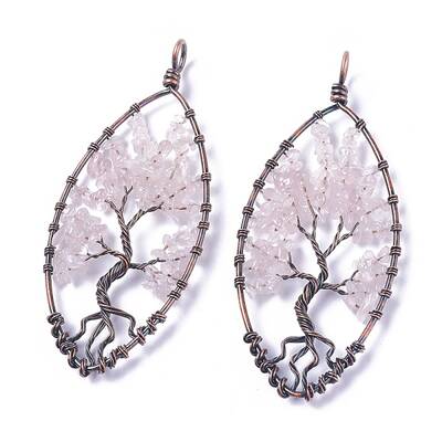 Natural Rose Quartz Pendants