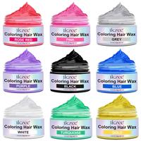 IKZEE Hair Coloring Wax, DIY Temporary Hair Color Dye, Disposable Instant Matte Hairstyle Mud Cream Hair Pomades for 9 Colors...