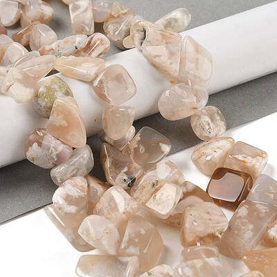 Natural Cherry Blossom Agate Beads Strands