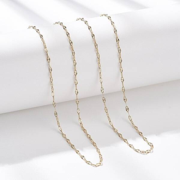 2MM 304 Stainless Steel Textured Dapped Chain Necklaces