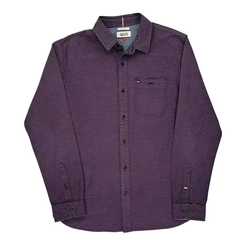 Hilfiger Denim Striped Shirt - Medium Purple Cotton