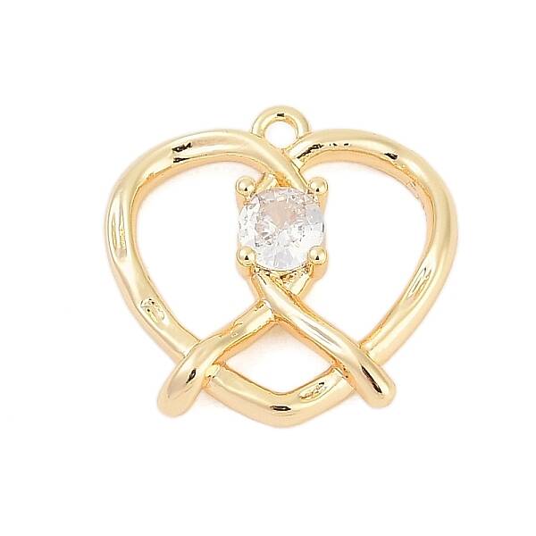 Brass Micro Pave Cubic Zirconia Pendants