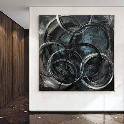 Extra Large Wall Art Abstract Painting Black And White Painting On Canvas Black Oil Paintings Original Abstract Living Room W...