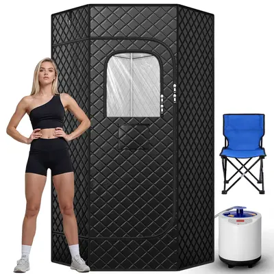 MANASTIN Portable Large Home Steam Sauna with 3L High Capacity Steamer, Personal Sauna Tent with Remote Control, 15 Levels of...