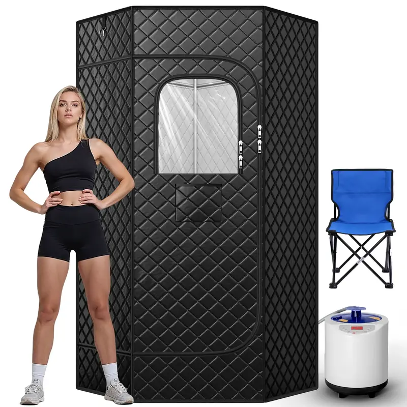 MANASTIN Portable Large Home Steam Sauna with 3L High Capacity Steamer, Personal Sauna Tent with Remote Control, 15 Levels of...