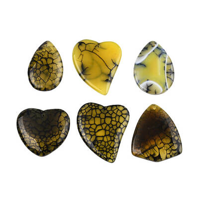 Natural Crackle Agate Big Pendants