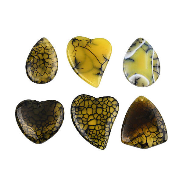 Natural Crackle Agate Big Pendants