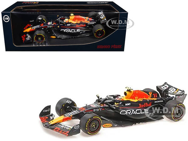 Red Bull Racing RB19 #11 Sergio Perez Oracle 2nd Place F1 Formula One Italian GP (2023) with Driver Limited Edition to 108 pi...