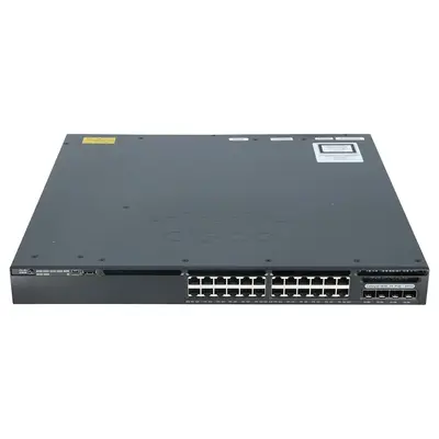 WS-C3650-24PWS-S Cisco 3650 24x RJ45 PoE+ 4x SFP Uplink Switch