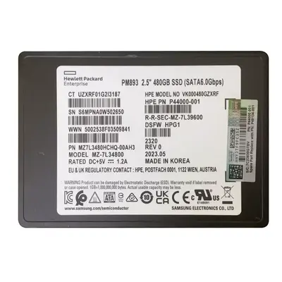 Samsung MZ7L3480HCHQ-00AH3 | PM893 Series 480GB 2.5-inch 6GB/s SATA V-NAND TLC Solid State Drive