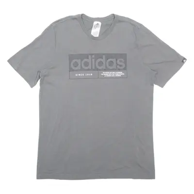 ADIDAS Mens T-Shirt Grey M
