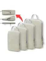 Durable Fabric Compression Lightweight Packing Cubes for Suitcases, Travel Accessories, 4 Counts Light Travel Suitcase Organi...