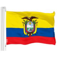 G128 Ecuador Ecuadorian Flag | 3x5 Ft | Printed 150D Polyester - Indoor/Outdoor, Vibrant Colors, Brass Grommets, Quality Poly...