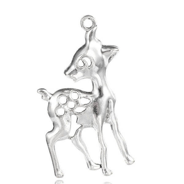 Deer Tibetan Style Alloy Big Pendants
