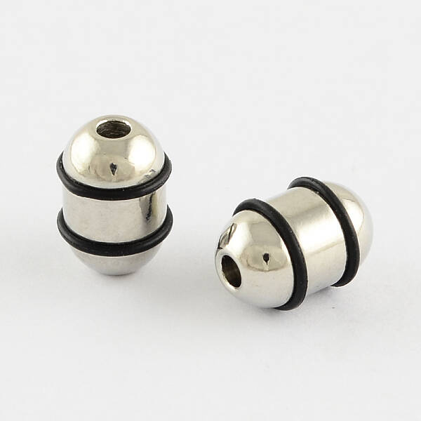 Stainless Steel Barrel Beads