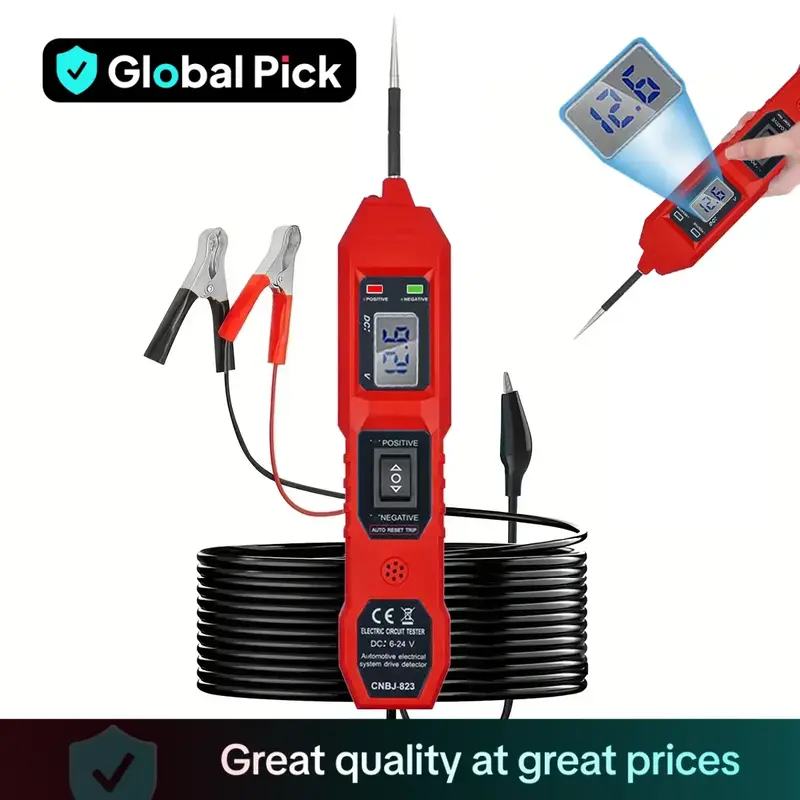 DC 3.5-36V Circuit Tester, 1 Count ABS Digital Display Circuit Tester, Bidirectional Portable LED Fuse Tester with Indicator ...