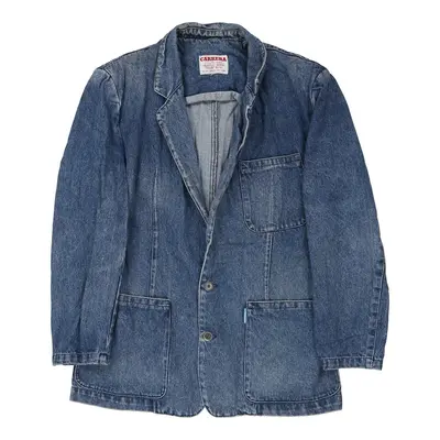 1980's Carrera Denim Jacket - Medium Blue Cotton Blend