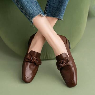CHIKO Queralt Square Toe Block Heels Loafers Shoes