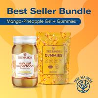 TrueSeaMoss Premium Bundle: Mango Pineapple Gel (1 Jar) + Sea Moss Gummies – Rich in Minerals & Vitamins – supports immun...