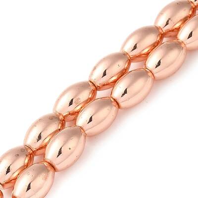 Electroplated Synthetic Magnetic Hematite Beads Strands