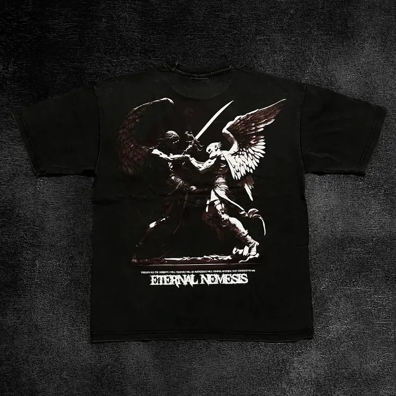 ETERNAL NEMESIS PUMPCOVER - MENSWEAR STREETWEAR VINTAGE GYM TOP BREATHABLE COTTON WORKOUT TSHIRT