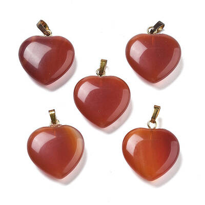 Dyed & Heated Natural Carnelian Pendants