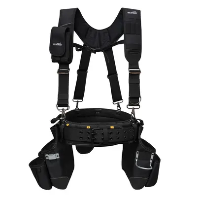 MELOTOUGH Tool Belt with Suspenders Tool Bag Supenders Framers Comb Apron Tool Belt Construction Tool Pouch Builder Heavy Dut...