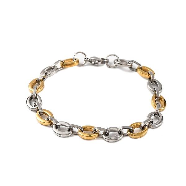 201 Stainless Steel Oval Link Chain Bracelets
