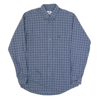 ADIDAS Mens Shirt Blue Check Long Sleeve M