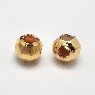 PVD Vacuum Plating Brass Round Faceted Spacer Beads