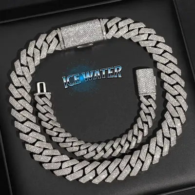 ICE WATER 20MM Cuban Link hiphop fashion zirconia and copper chain