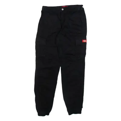 DICKIES Cargo Jogger Style Womens Trousers Black Relaxed Tapered W25 L30
