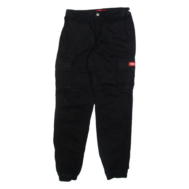 DICKIES Cargo Jogger Style Womens Trousers Black Relaxed Tapered W25 L30