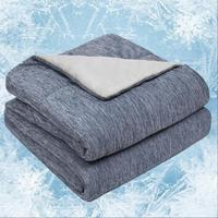 Cooling Blanket, Lightweight Breathable Silky Soft Throw Blanket, Comfortable Bedding for Hot Sleepers and Night Sweats, Thro...