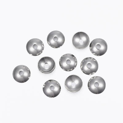 Non-Tarnish 201 Stainless Steel Bead Caps