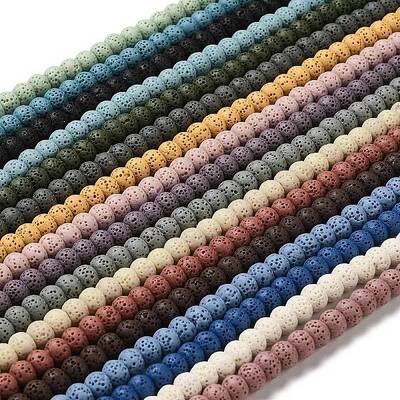 Natural Lava Rock Dyed Beads Strands